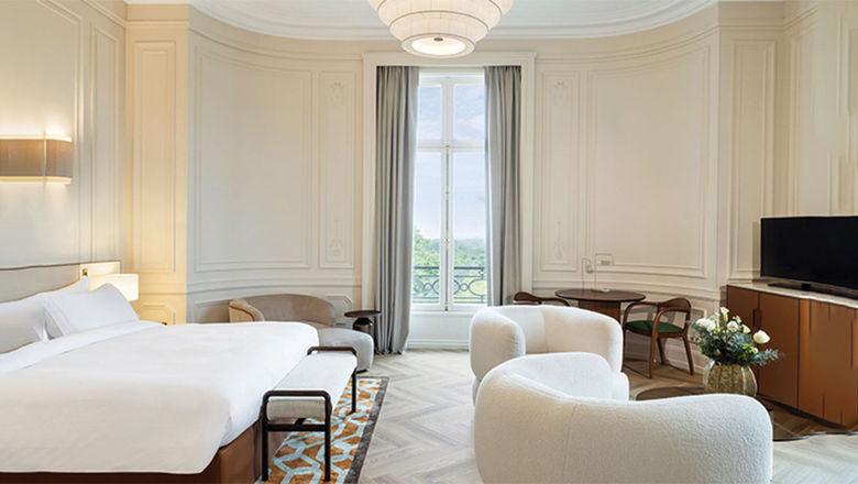 A guestroom at the renovated InterContinental Chantilly Chateau Mont Royal.