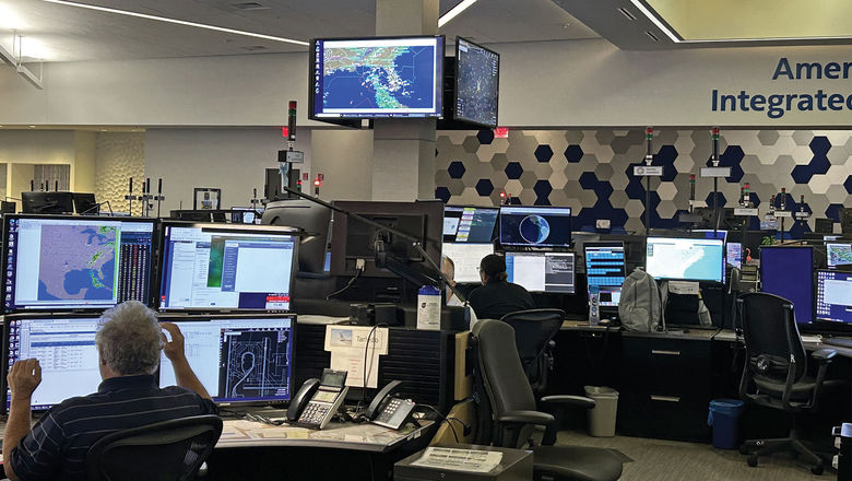 American Airlines operations center employees were tuned into the track of Hurricane Helene a day before the storm's landfall in Florida.