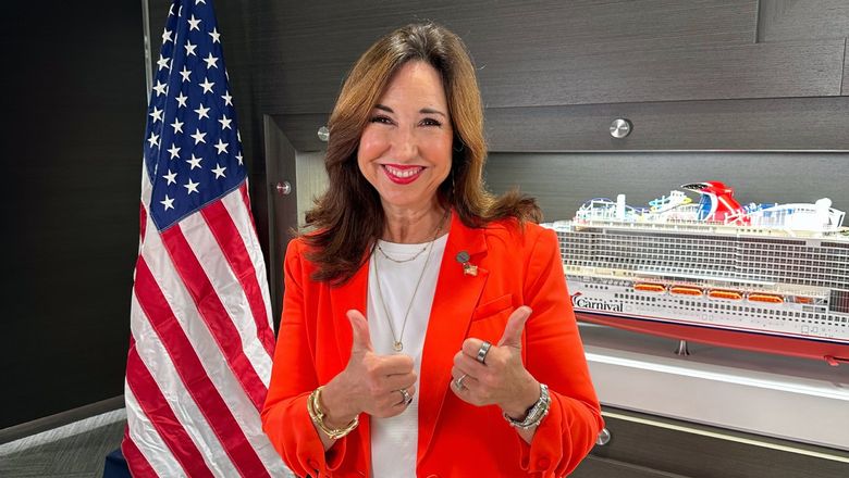 Carnival Cruise Line president Christine Duffy will tandem skydive on Oct. 19 with a member of the Special Forces.