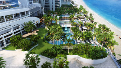 A rendering of the new outdoor event space at the Signia by Hilton Diplomat Beach Resort.