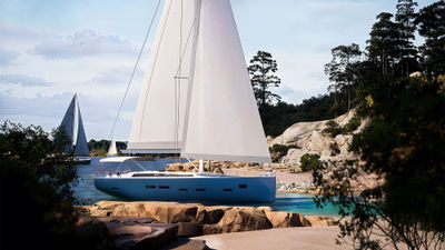 A rendering of one of the 10-passenger yachts G Adventures will sail in the Greek Islands.