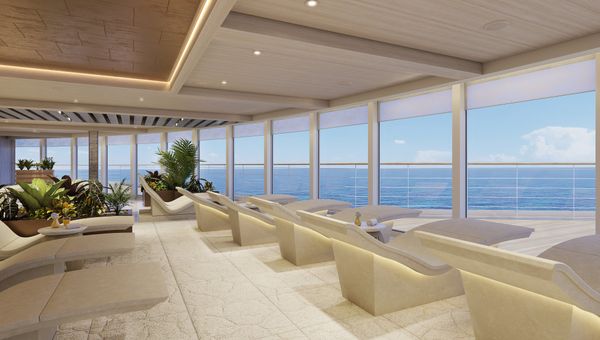The Norwegian Aqua's Mandara Spa will have twice as many heated loungers as the spas on Norwegian Prima and Viva. The Norwegian Aqua's Mandara Spa will have twice as many heated loungers as the spas on Norwegian Prima and Viva.