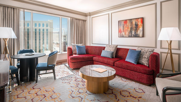 One of the newly renovated suites at the Venetian Resort Las Vegas.