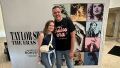 Emma Weissmann with Sean, a friend and fellow Swiftie, on Royal Caribbean's Allure of the Seas for the In My Cruise Era affinity cruise.