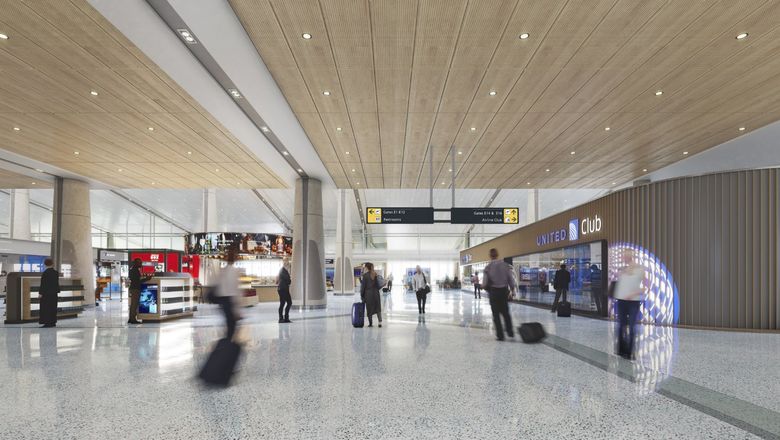 The new Concourse E at Washington Dulles will have a new 40,000-square-foot United Club.