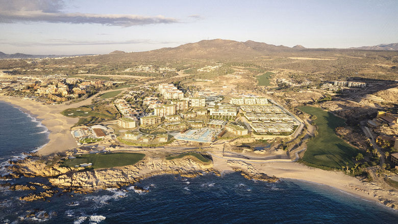 An aerial rendering of the Park Hyatt Los Cabos, a resort slated to open in July.