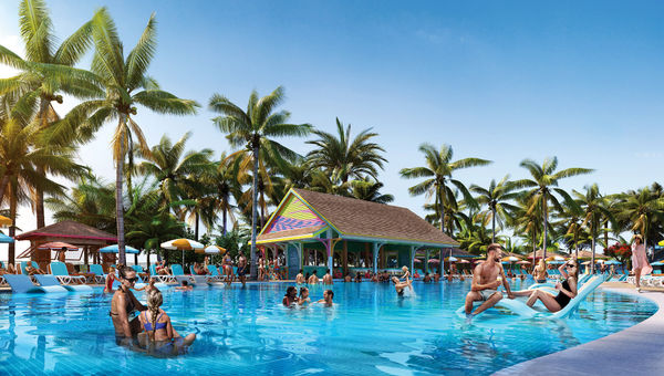 Guests can take a dip in The Shallow End, a zero-entry pool in the Family Beach zone. Guests can take a dip in The Shallow End, a zero-entry pool in the Family Beach zone.