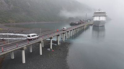 The Regent Seven Seas Explorer visited the new Huna Totem cruise port and terminal in Whittier, Alaska, in September.