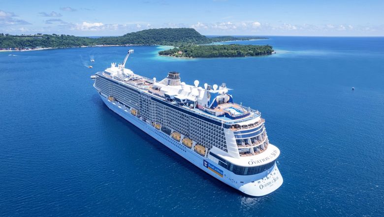 Royal Caribbean's Ovation of the Seas in Vanuatu in 2023.