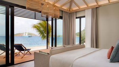 Beachfront accommodations at the Peter Island Resort.