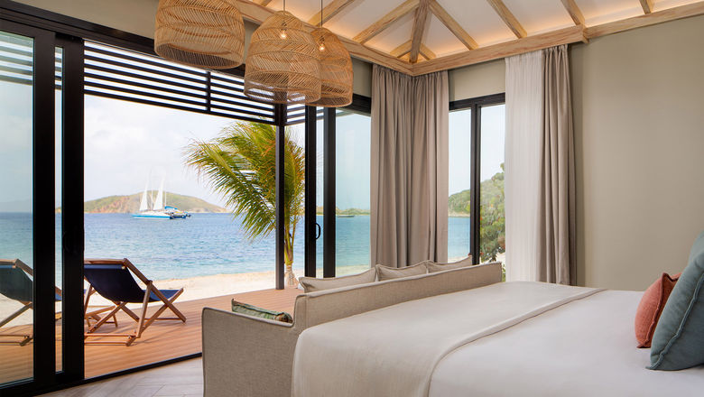 Beachfront accommodations at the Peter Island Resort.
