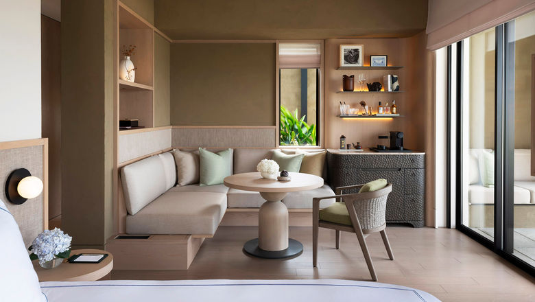Deluxe oceanview villa accommodations at the Rosewood Miyakojima.