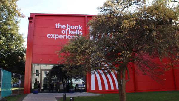 The Red Pavilion, the newest part of the Book of Kells Experience in Dublin. The Red Pavilion, the newest part of the Book of Kells Experience in Dublin.