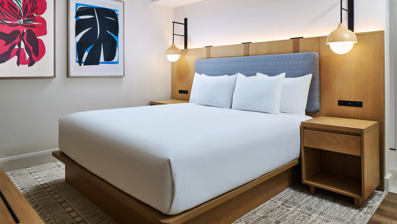 The new king bed ocean front junior suite at the Hyatt Regency Waikiki Beach Resort & Spa.