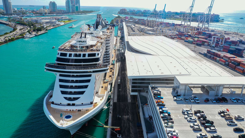 The MSC Miami Cruise Terminal's first ship was the MSC Seascape on Feb. 8.