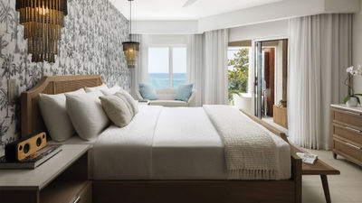 A beachfront butler suite at the Sandals South Coast in Jamaica.