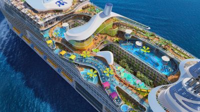 A rendering of the Chill Island neighborhood on Star of the Seas.