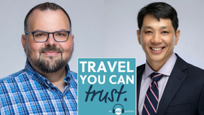 "Travel You Can Trust: An ASTA Podcast" is co-hosted by Michael Schottey (left) and Alvin Adriano.