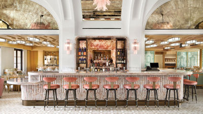 The Palm Bar at the Palm House, an Iconic Luxury Hotels property that opened late last year in Palm Beach.
