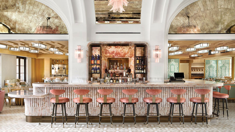 The Palm Bar at the Palm House, an Iconic Luxury Hotels property that opened late last year in Palm Beach.
