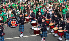 Dublin goes all out for St. Patrick’s Day with a massive parade and enthusiastic onlookers.