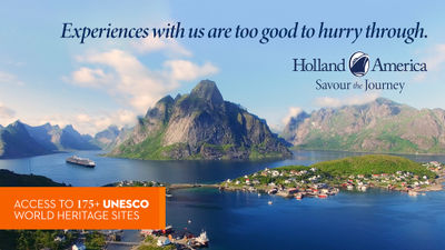 An advertisement from Holland America Line's new brand campaign.