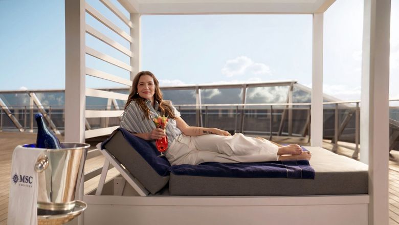 MSC World America godmother Drew Barrymore said cruises "let you discover the world in this really fun, unexpected way."