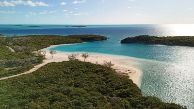 Cave Cay is known for its white-sand beaches, caves and crystal-clear waters.