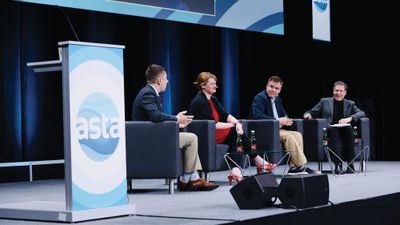 A panel discussion at the 2025 ASTA River Cruise Expo.