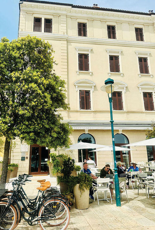 Bicycles provided for guests of the Hotel Adriatic.