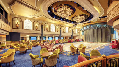 The refreshed Queens Room on the Queen Elizabeth.