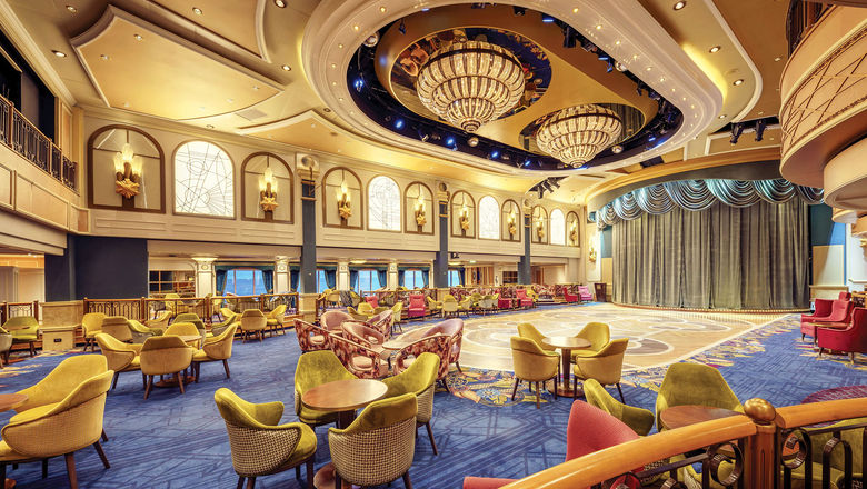 The refreshed Queens Room on the Queen Elizabeth.