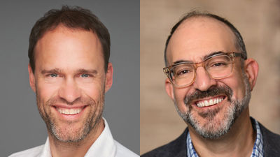 Viator president Pepijn Rijvers and Tripadvisor Group CEO Matt Goldberg.