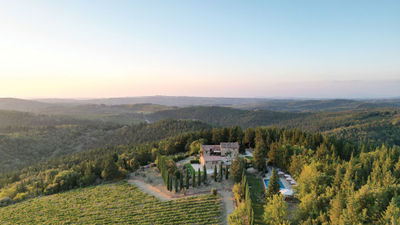 Villa Ardore is surrounded by vineyards in the Chianti region of Tuscany.