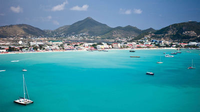Philipsburg, St. Maarten. Hurricane Irma heavily damaged the island  in 2017.