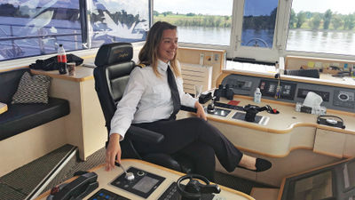 Staff Capt. Timea Szabo is a captain-in-training on the Emerald Star.