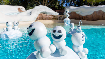 A splash pool at Blizzard Beach.