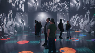 The sights and sounds of rock 'n' roll fill Illuminarium Las Vegas in “Rolling Stone Presents: Amplified, The Immersive Rock Experience.”
