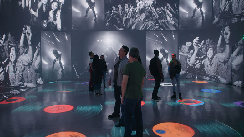 The sights and sounds of rock 'n' roll fill Illuminarium Las Vegas in “Rolling Stone Presents: Amplified, The Immersive Rock Experience.”