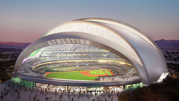 A rendering of the proposed A’s stadium. Frankie Sharpe, the stadium’s lead designer, will discuss how the facility will reflect the spirit of Las Vegas during Duck Duck Shed.