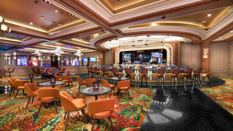 The ShowBar at El Cortez has a stage for live performances and a 20-by-10-foot screen for films, music videos and live sports.