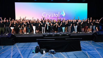 The KHM Travel Group staff at its recent Crystal Conference. The host agency turns 20 this year.