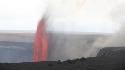 Episodic eruption of Kilauea in March.