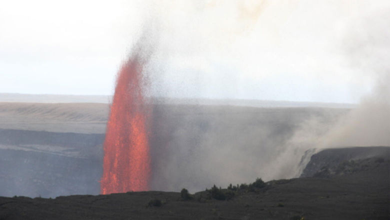 Episodic eruption of Kilauea in March.