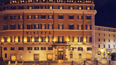The Orient Express La Minerva occupies a restored 17th-century palazzo in Rome.