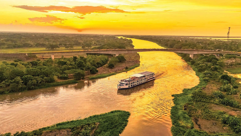 The AmaMagdalena on its maiden cruise.