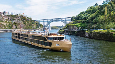 The AmaSintra set sail on its maiden cruise in Portugal.