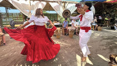 Students at Escuela Tambores de Cabildo in La Boquilla, Colombia, keep drum and dance traditions alive.