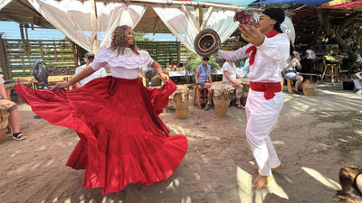 Students at Escuela Tambores de Cabildo in La Boquilla, Colombia, keep drum and dance traditions alive.