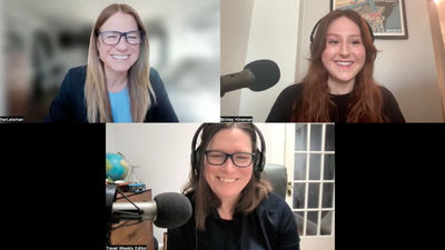 Clockwise from top left: Heather Leisman of EF Ultimate Break, tours editor Brinley Hineman and Folo host Rebecca Tobin discuss the growing appeal of alcohol-free tours.